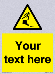 Custom warning kite flying near powerlines